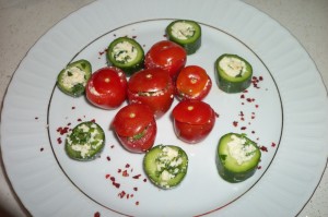 soğuk domates salatalık dolması