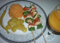 ızgarada tavuk şiş
