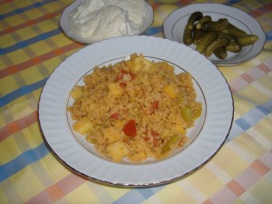 patatesli bulgur pilavı